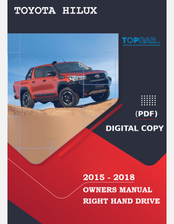 toyota hilux 2015 - 2018 cruiser owners manual